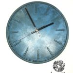 Horloge murale bleu azur